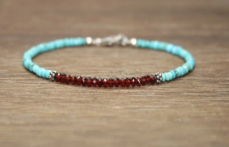 Coordinates Bracelet - Đá Garnet & Đẹp Ngủ Vòng