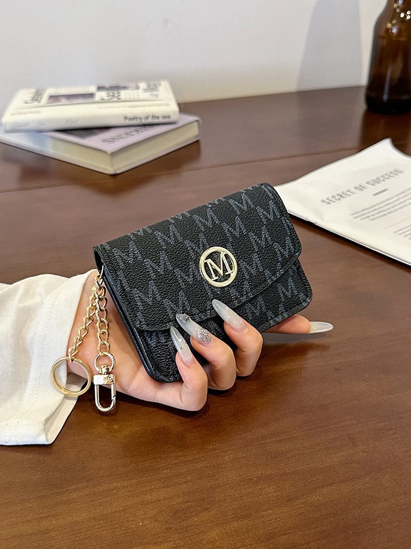 Retro Monogram Print Faux Leat - đánh giá và giá Monogram Keychain Leather