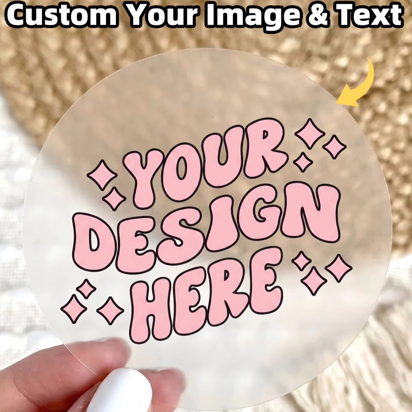 1-130Pcs Clear PVC Custom Roun - đánh giá và giá Personalised Candle Label