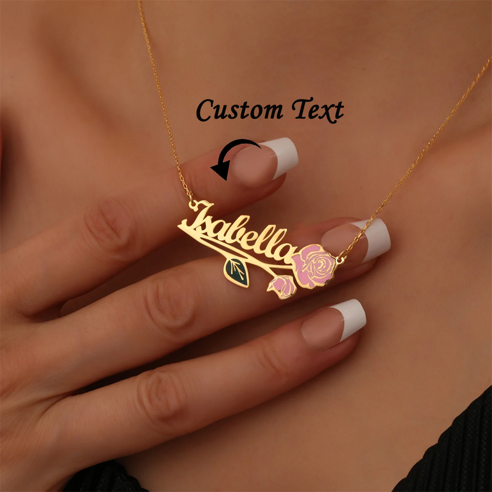 Personalized Colorfuls Birth F - đánh giá và giá Name Necklace Custom