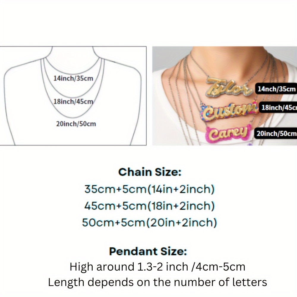 Personalized double-layer acry - đánh giá và giá Name Necklace Custom