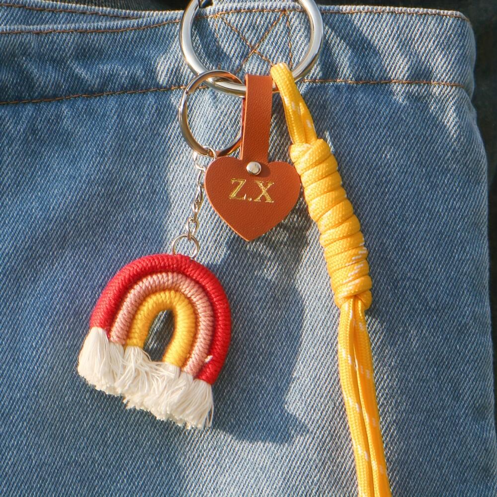 Custom Initial Heart Leather T - đánh giá và giá Monogram Keychain Leather