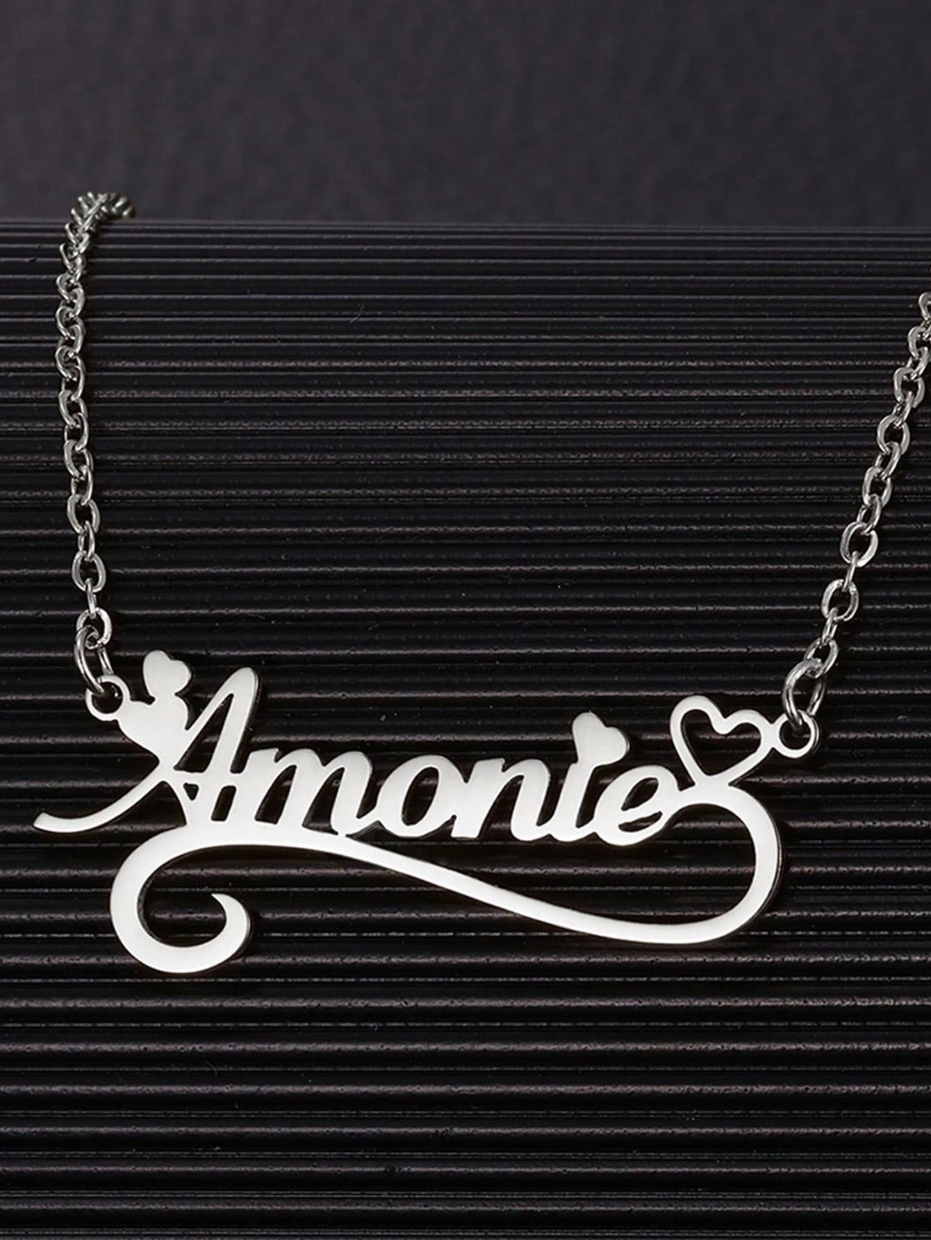 Custom Name Hollow Heart Neckl - đánh giá và giá Name Necklace Custom