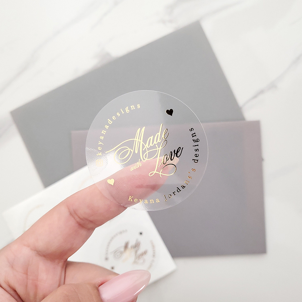 Custom 50pcs Round Gold Foil C - đánh giá và giá Personalised Candle Label