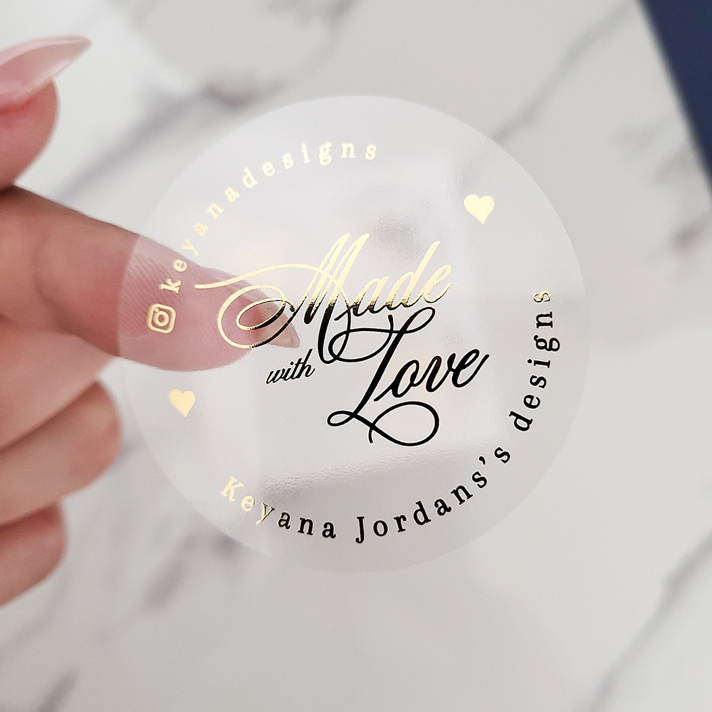 Custom 50pcs Round Gold Foil C - đánh giá và giá Personalised Candle Label