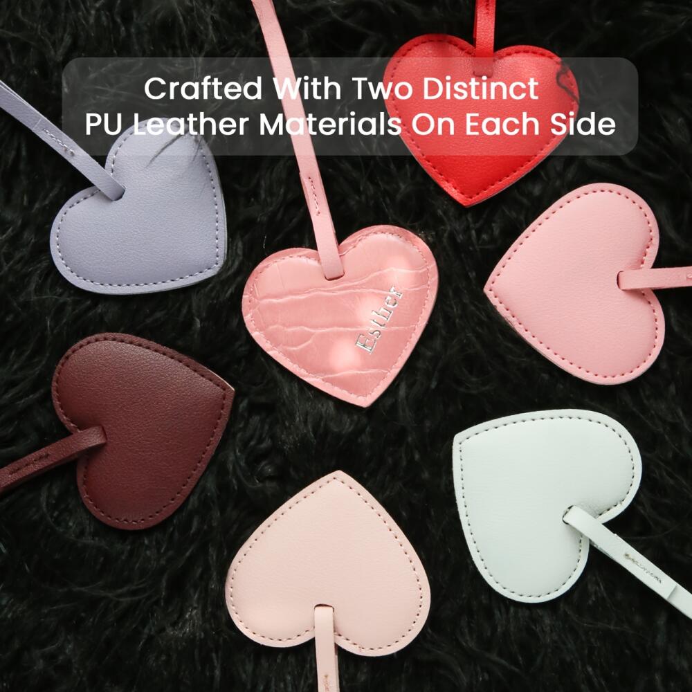 Personalized Heart Shape Faux  - đánh giá và giá Monogram Keychain Leather