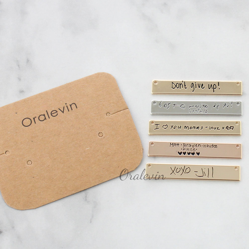 Cá Tính Tùy Chỉnh Thực Tế Chữ  - đánh giá và giá Handwriting Necklace Bar