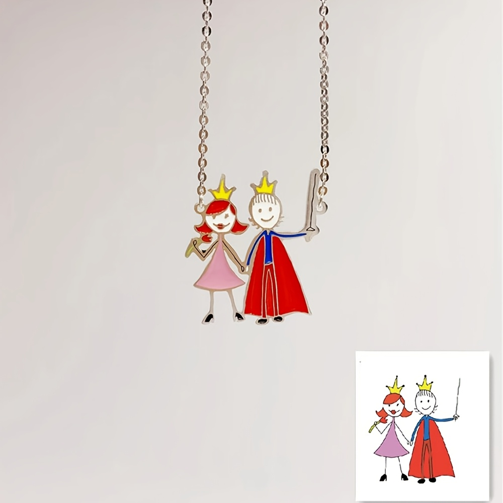 Children's Drawing Making Pend - đánh giá và giá Name Necklace Custom
