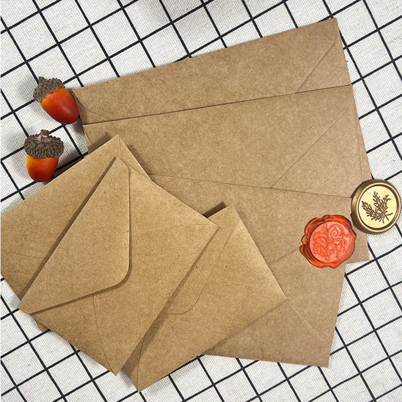 50pcs Kraft Brown Paper Envelo - đánh giá và giá Wax Seal Letter Kit